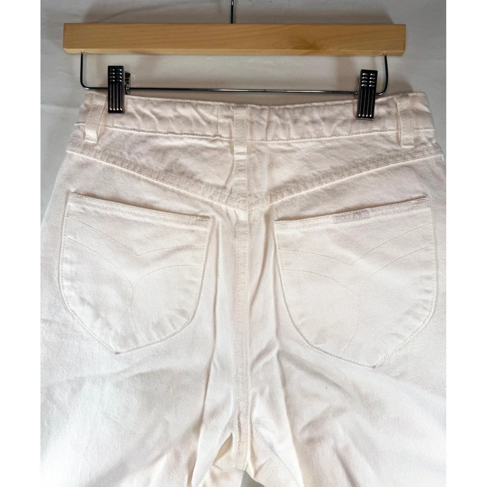 Rollas Womens White High‎ Rise Straight Leg Button Fly Denim Jeans Size 27